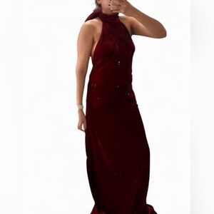 Zara halter  Burgundy Dress